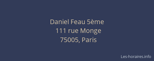 Daniel Feau 5ème