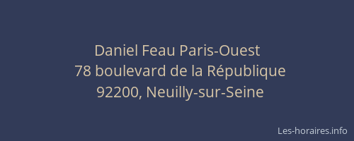 Daniel Feau Paris-Ouest
