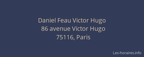 Daniel Feau Victor Hugo