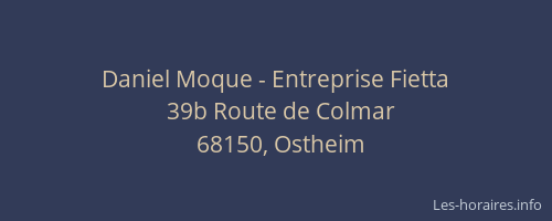 Daniel Moque - Entreprise Fietta