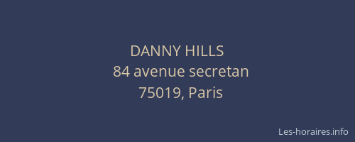 DANNY HILLS