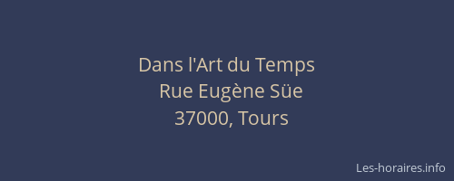 Dans l'Art du Temps