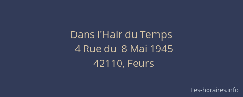 Dans l'Hair du Temps