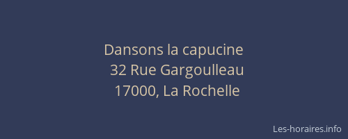 Dansons la capucine