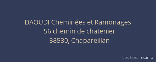 DAOUDI Chemin&eacute;es et Ramonages
