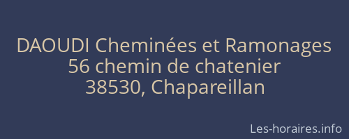 DAOUDI Cheminées et Ramonages