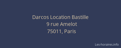 Darcos Location Bastille
