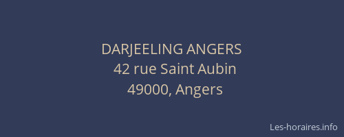 DARJEELING ANGERS