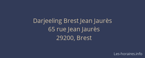 Darjeeling Brest Jean Jaurès