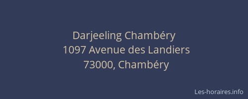 Darjeeling Chambéry