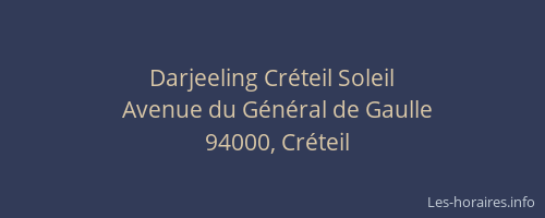Darjeeling Créteil Soleil