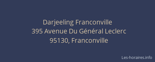Darjeeling Franconville