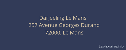 Darjeeling Le Mans