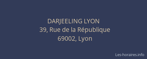DARJEELING LYON