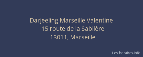 Darjeeling Marseille Valentine