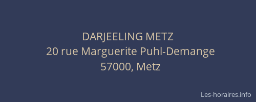 DARJEELING METZ