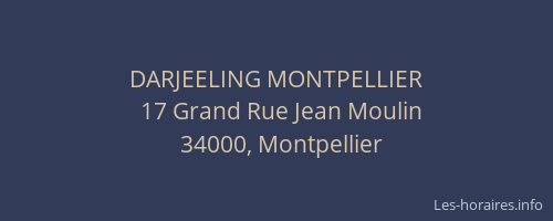 DARJEELING MONTPELLIER
