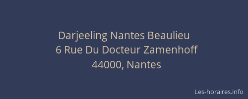 Darjeeling Nantes Beaulieu