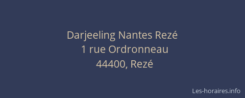 Darjeeling Nantes Rezé