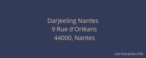 Darjeeling Nantes