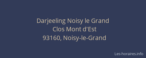 Darjeeling Noisy le Grand