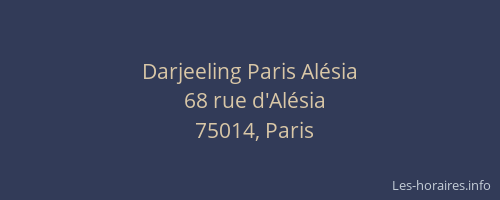 Darjeeling Paris Alésia