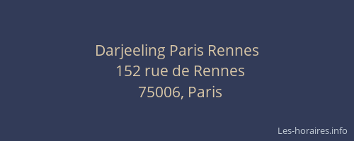 Darjeeling Paris Rennes