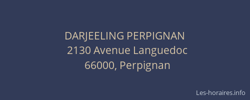 DARJEELING PERPIGNAN