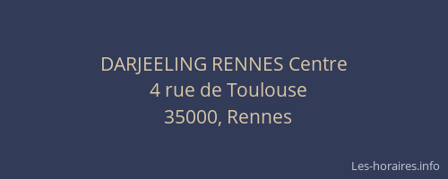 DARJEELING RENNES Centre