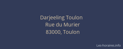 Darjeeling Toulon