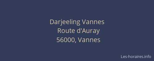 Darjeeling Vannes