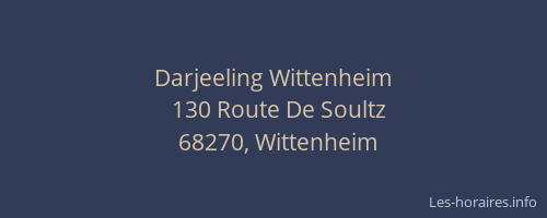 Darjeeling Wittenheim
