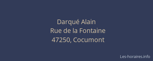Darqu&eacute; Alain