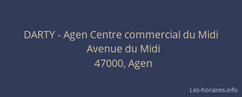 DARTY - Agen Centre commercial du Midi