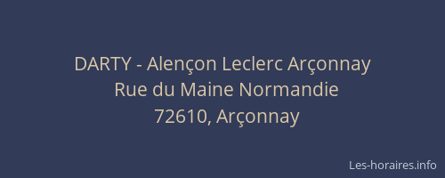 DARTY - Alen&ccedil;on Leclerc Ar&ccedil;onnay