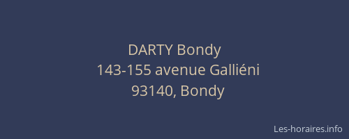 DARTY Bondy