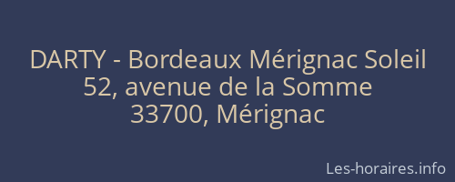 DARTY - Bordeaux Mérignac Soleil