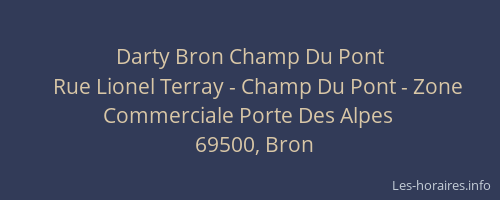 Darty Bron Champ Du Pont