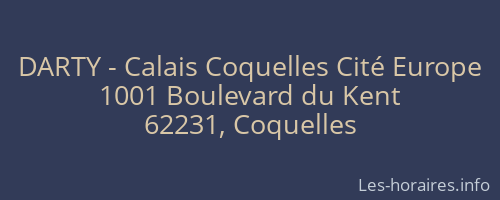 DARTY - Calais Coquelles Cité Europe