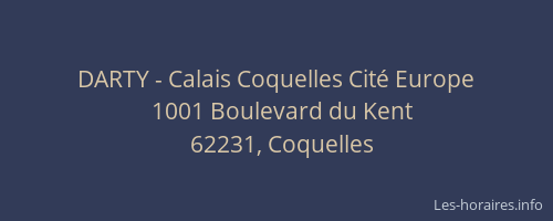 DARTY - Calais Coquelles Cité Europe