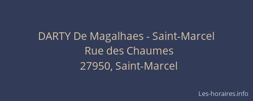 DARTY De Magalhaes - Saint-Marcel