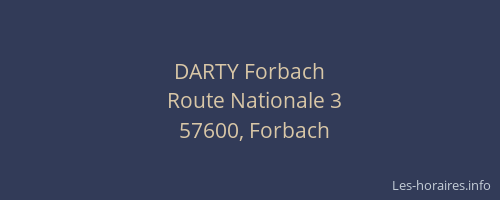 DARTY Forbach