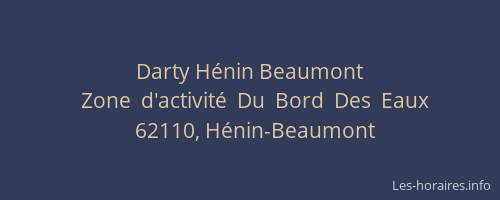 Darty H&eacute;nin Beaumont