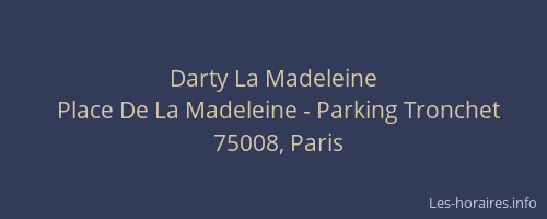 Darty La Madeleine
