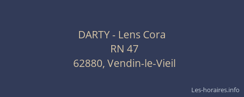 DARTY - Lens Cora