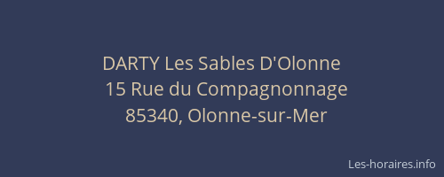 DARTY Les Sables D'Olonne