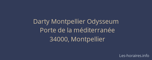 Darty Montpellier Odysseum