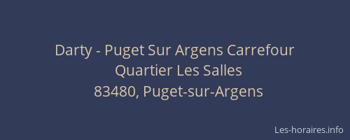 Darty - Puget Sur Argens Carrefour