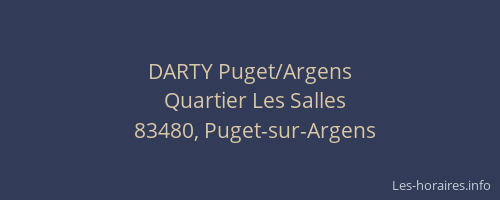 DARTY Puget/Argens