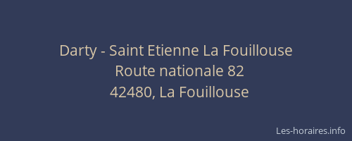 Darty - Saint Etienne La Fouillouse